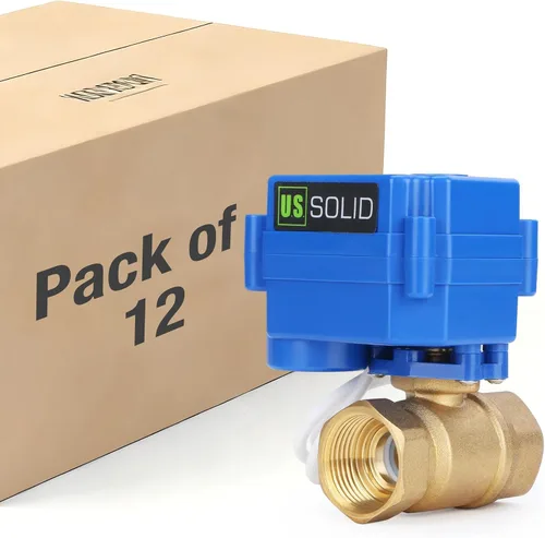 Vista 12 de Válvula de bola motorizada. Válvula de bola de acero inoxidable de 3/4" con puerto completo, 9-24V CC y configuración de retorno automático de 2