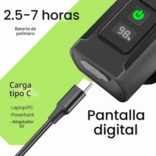Vista 7 de Luces inteligentes para bicicleta delanteras y traseras, kit R15, recargable por USB C con detección automática de frenos, 500 lúmenes impermeable