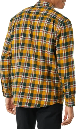Vista 2 de Tienda Essentials - Camisa de franela de manga larga, con ajuste regular y dos bolsillos para hombre