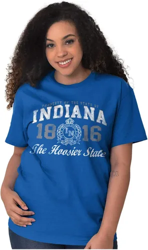Vista 29 de Indiana Midwestern Souvenir Tourist in Crewneck Camisetas Mujer