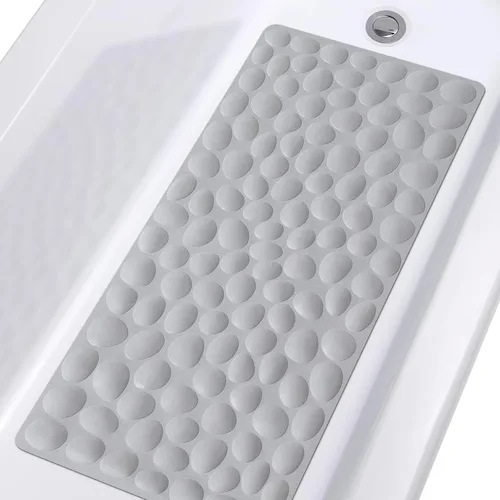Vista 10 de Alfombra de baño de goma OTHWAY, suave y antideslizante con ventosas potentes, para la tina (beige)