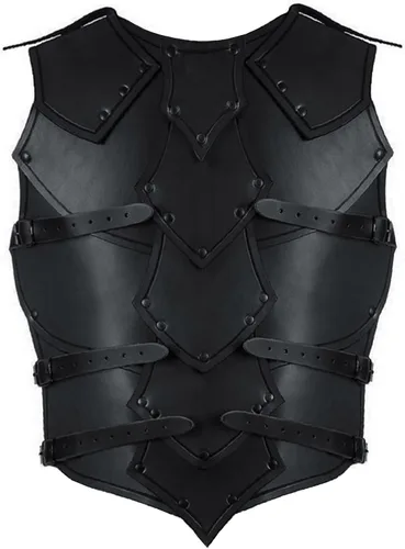 Vista 3 de Armadura medieval para el pecho para hombre, disfraz de caballero de caballero, armadura de cuero vikingo, LARP, Halloween, fiesta de cosplay