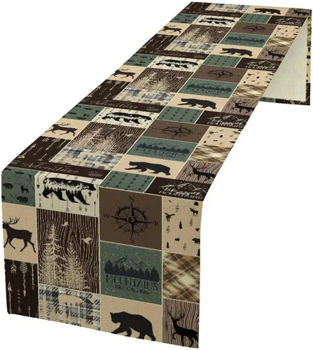 Vista 74 de Camino de mesa étnico del suroeste, navajo tribal nativo americano, bohemio, patrón geométrico azteca, camino de mesa para cocina, mesa de comedor