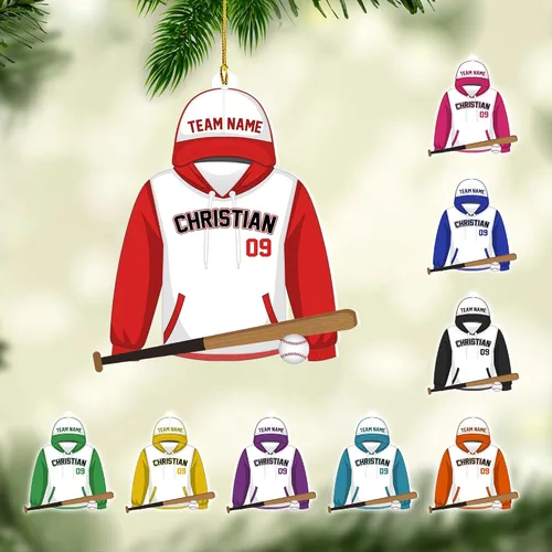 Vista 13 de Personalized Baseball Christmas Ornament Custom Player Gift Decor 25on335