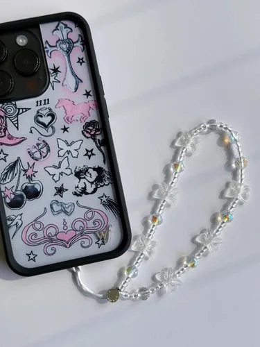 Vista 92 de Drawwind Correa con cuentas para teléfono con pulsera universal, cordón para teléfono celular lindo, pulsera de muñeca con cuentas, cadena de hilo