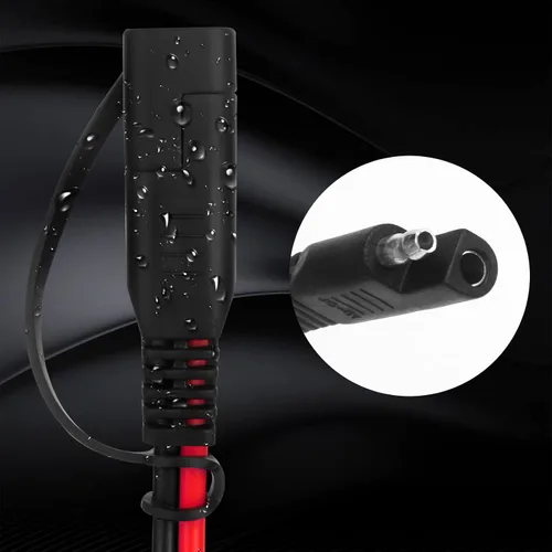 Vista 8 de CUZEC Cable de extensión SAE a SAE de 4 pies/3.9 ft, conector de desconexión rápida, fusible de 20 A con adaptador de polaridad inversa
