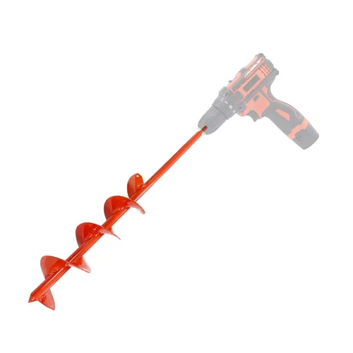 Vista 3 de Broca de taladro de 24 x 3 pulgadas, bombilla hexagonal de 3/8 pulgadas, maceta de cama de jardín resistente en espiral