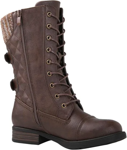 Vista 3 de GLOBALWIN Botines de tacón bajo con cordones para mujer