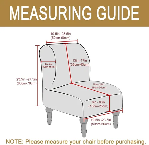 Vista 5 de HAOYONG Funda para silla de acento sin brazos, funda de silla jacquard elástica, fundas protectoras de muebles para sala de estar, comedor, silla