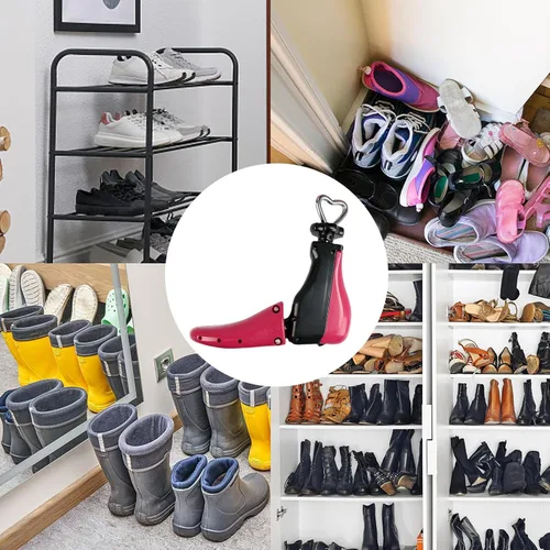 Vista 8 de Pimigiob Camillas de zapatos Par de ampliadores de zapatos ajustables de 4 vías para estirar longitud ancho altura para pies anchos expansor