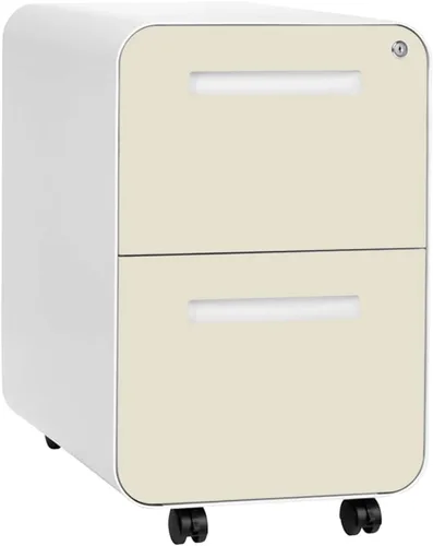 Vista 16 de Laura Davidson Furniture Stockpile - Archivador móvil de 2 cajones con cerradura, archivador de metal para debajo del escritorio, carpetas