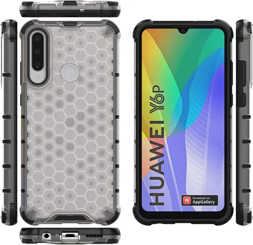 Vista 290 de Pzwoxukhov Funda compatible con Huawei Nova 3i, compatible con Huawei P Smart+ 2018 Honeycomb Anti-Drop Shock-Absorbing Case Negro