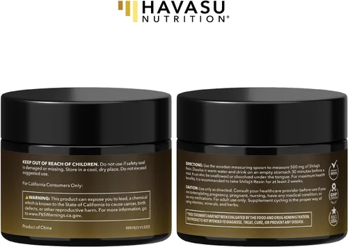 Vista 9 de Resina Shilajit del Himalaya con ácido fúlvico, ácido húmico y más de 80 oligominerales – 500 mg de Shilajit de grado dorado para hombres y mujeres