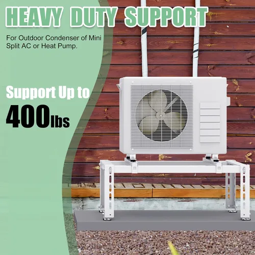 Vista 5 de Mini soporte de tierra dividido para aire acondicionado de 9,000 a 24,000 BTU, sistema de bomba de calor, soporte mini dividido ajustable resistente