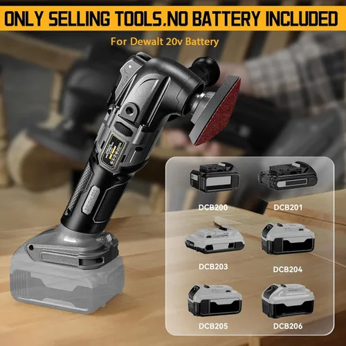 Vista 3 de Cerycose Herramienta oscilante inalámbrica compatible con batería Dewalt de 20 V, 21000 OPM Max sin escobillas con mango auxiliar, multiherramienta