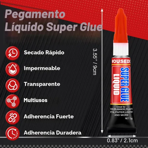 Vista 2 de 12 x 0.11 oz Super Glue líquido, pegamento de cianoacrilato multiusos