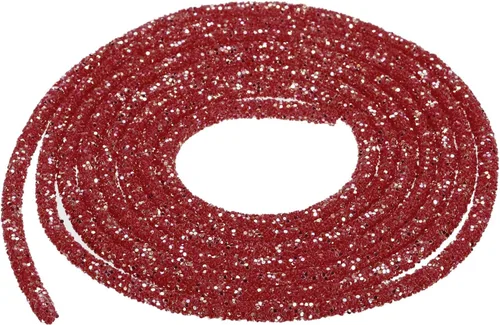 Vista 94 de MECCANIXITY Cuerda de lentejuelas con purpurina de 2.5 yardas, 6mm, 0.24 pulgadas, cuerda de tubo de lentejuelas con diamantes de imitación