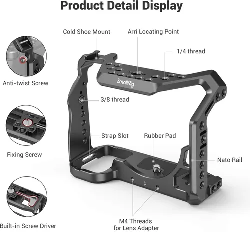 Vista 2 de SMALLRIG Armazón para cámara Sony Alpha 7S III / A7S III / A7SIII / A7S3-2999