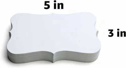 Vista 2 de PPAPPAPPIYO Tarjetas de índice con marco adornado de 3 x 5, 10.58 oz/m²