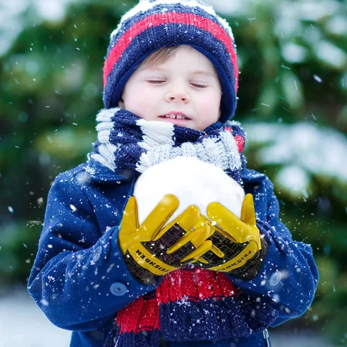 Vista 5 de Kids Winter Gloves, 3M Thinsulate Lined Warm Insulated Toddler Work Gloves with Soft Sheepskin for Cold Weather