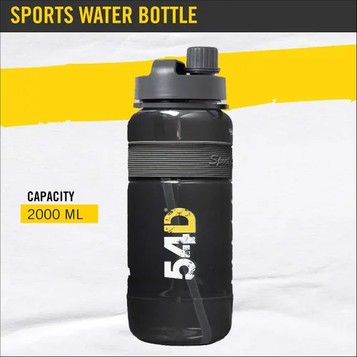 Vista 6 de 54D Botella de agua deportiva, botella de agua de medio galón con marcador de tiempo, botella de agua motivacional con pajilla, para fitness