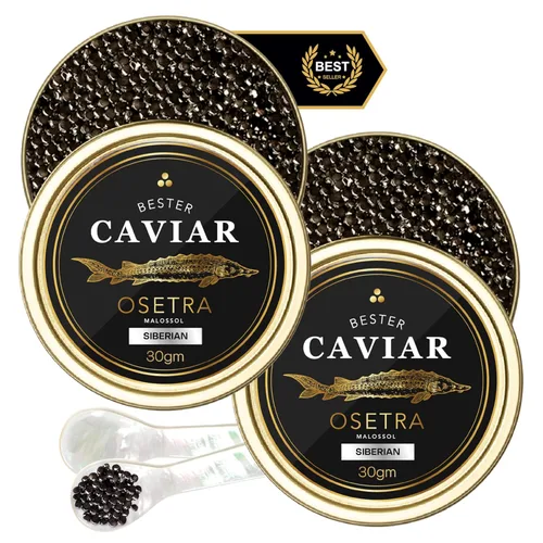 Vista 14 de [Durante la noche garantizada] Caviar de esturión siberiano (lata de 3.53 oz)