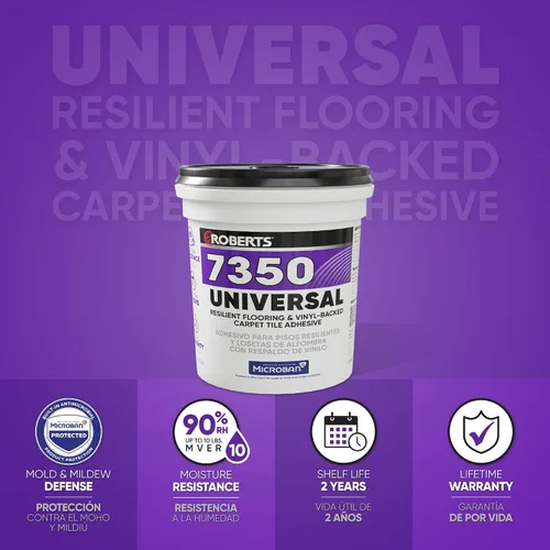 Vista 2 de ROBERTS Adhesivo Universal para Pisos Resilientes y Azulejos de Vinilo con Espalda - 1 Gal. (3.78 L)