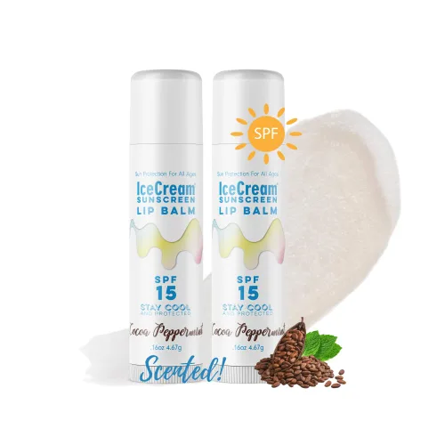 Vista 7 de IceCream Bálsamos labiales con protector solar, protector solar para labios, protector solar resistente al agua para labios, cuidado de labios