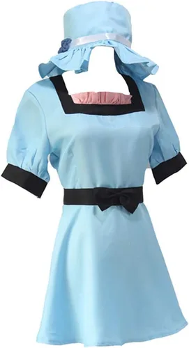Vista 3 de Gegexli Disfraz de anime Steins Gate de Mayuri Shiina azul vestidos de Halloween fiesta
