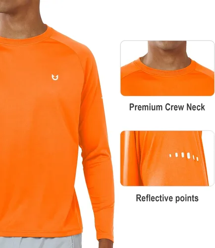 Vista 3 de NORTHYARD Camisas de entrenamiento para hombre de manga larga atlética gimnasio camiseta protección solar UV UPF 50+ secado rápido natación activa