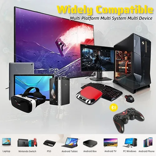 Vista 4 de Yoidesu X3 Gaming Controller for Android for IOS Mobile Phone TV Computer CP VR, Dual Vibration Wired BT Game Remote Gamepad Joystick with Built in