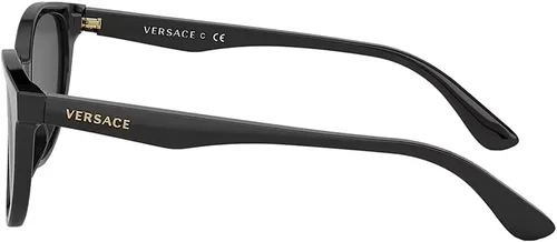 Vista 3 de Versace Niños VK 4427U GB187 Gafas de sol redondas de plástico negro lente gris
