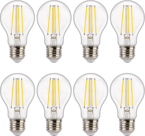 Vista 12 de FLSNT Foco LED del amanecer al anochecer con sensor para exteriores A19, 5000K Luz diurna, 7W (equivalente a 60W), 800LM, base E26 de filamento 60w