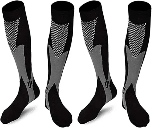 Vista 3 de Compression Socks For Women & Men Circulation (2 Pairs) - Best Support For Running Nurses Recovery Cycling Flight Athletic