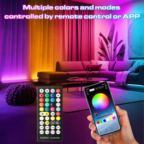 Vista 5 de Barra de Luces LED para Escenario - Paquete de 2, 96W RGBCW Cambio de Color - Luces de Escenario Impermeables IP66 Regulables - Control por APP