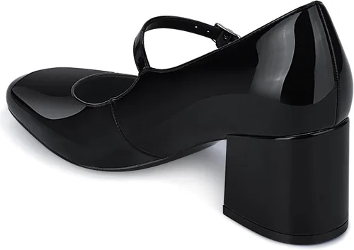 Vista 5 de JENN ARDOR Zapatos de tacón grueso para mujer, zapatos de vestir Mary Jane con punta cerrada, cómodos zapatos de vestir con punta cuadrada