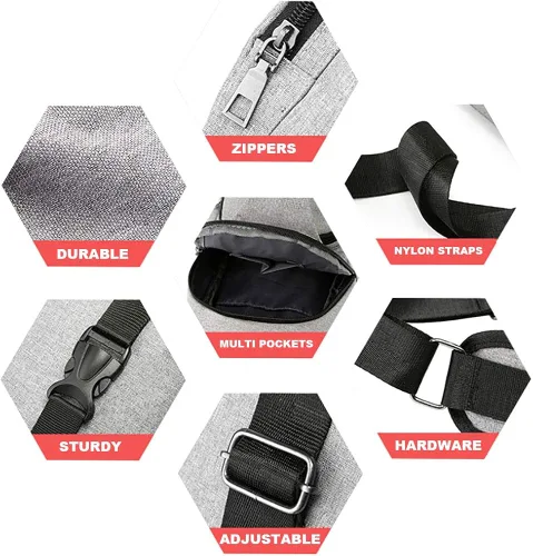 Vista 2 de Peicees Mochila de hombro con puerto de carga USB