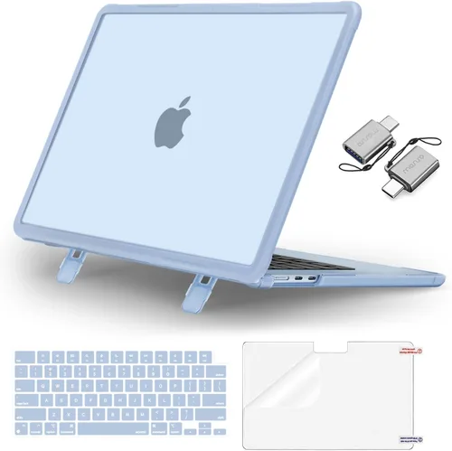 Vista 12 de MOSISO Funda compatible con MacBook Air de 15 pulgadas 2025 2024 2023 lanzamiento M4 A3241 M3 A3114 M2 A2941, carcasa rígida resistente de servicio
