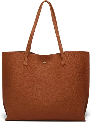 Vista 5 de Dreubea Bolsa de piel sintética suave de mujer tipo tote, para usar sobre el hombro, de gran capacidad, con borlas