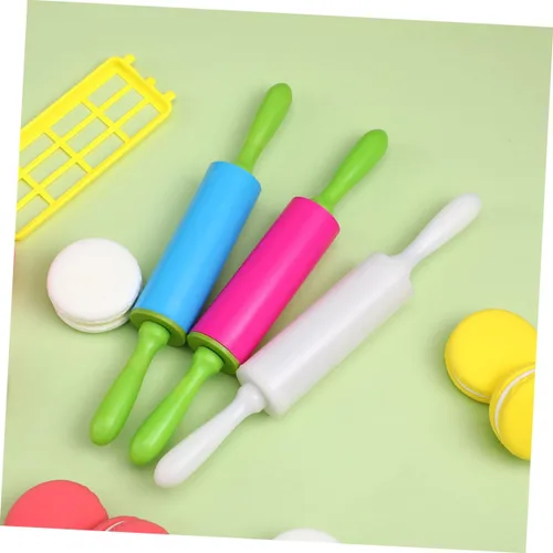 Vista 8 de STOBOK Mini rodillos para niños, herramientas de masa para el hogar, cocina, niños, paquete de 3 (color al azar)