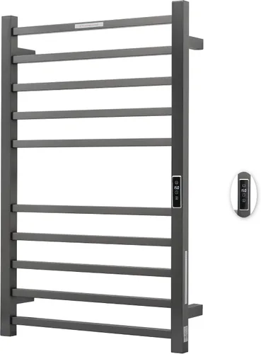 Vista 31 de Toalleros térmicos para baño, calentadores eléctricos de toallas para montar en la pared con temporizador y control de temperatura, calentador