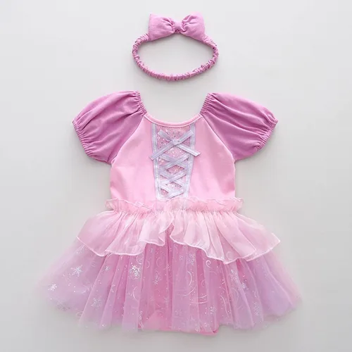 Vista 90 de Disfraz de princesa de Belle Sofía Blancanieves para niñas pequeñas, disfraz de princesa, Navidad, Halloween, mameluco con diadema