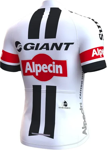 Vista 2 de Camiseta de ciclismo de manga corta para hombre, con cremallera completa, transpirable y de secado rápido