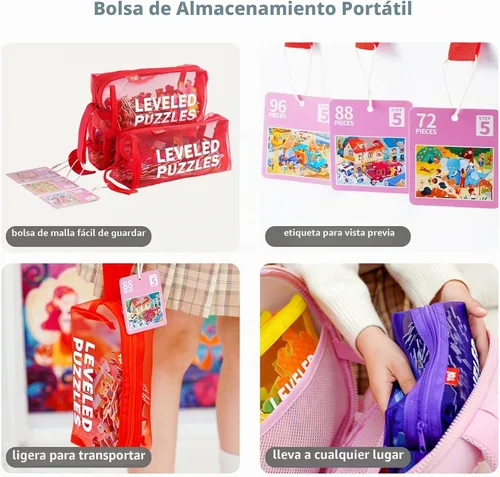 Vista 5 de TOI Rompecabezas nivelados para niños de 5 a 8 años, aprendizaje preescolar