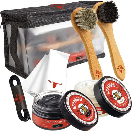 Vista 17 de RED MOOSE Crema para botas y zapatos - Kit de pulido para zapatos de cuero - Haz que tus zapatos brillen - Fabricado en los EE.UU