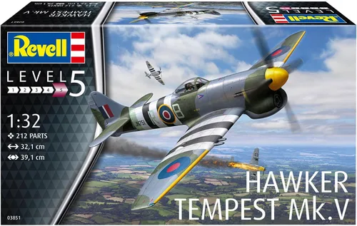 Vista 2 de Revell 03851 Hawker Tempest Mk.V 1:32 Escala sin construir/sin pintar Kit de modelo de plástico