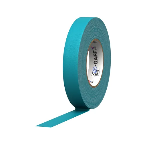 Vista 8 de ProTapes Pro Gaff Cinta de Gaffer de tela mate premium de 1 pulgada de ancho con adhesivo de goma, 11 mils de grosor, 55 yardas de longitud