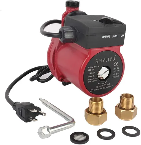 Vista 8 de Bomba de refuerzo de presión de agua Bomba circuladora Bomba de recirculación automática de agua caliente 115V/60Hz Bomba de refuerzo de presión