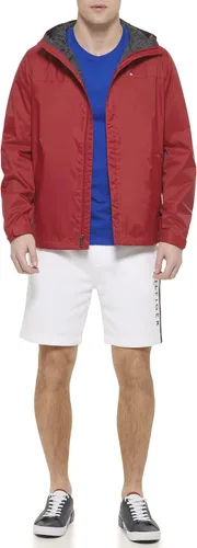 Vista 2 de Tommy Hilfiger Chaqueta impermeable con capucha, transpirable, ligera, para hombre