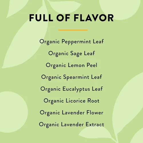Vista 4 de Choice Organics - Té de salvia y menta, 16 bolsas de té Bolsas de té sin cafeína con menta refrescante y salvia terrosa, orgánico USDA, vegano